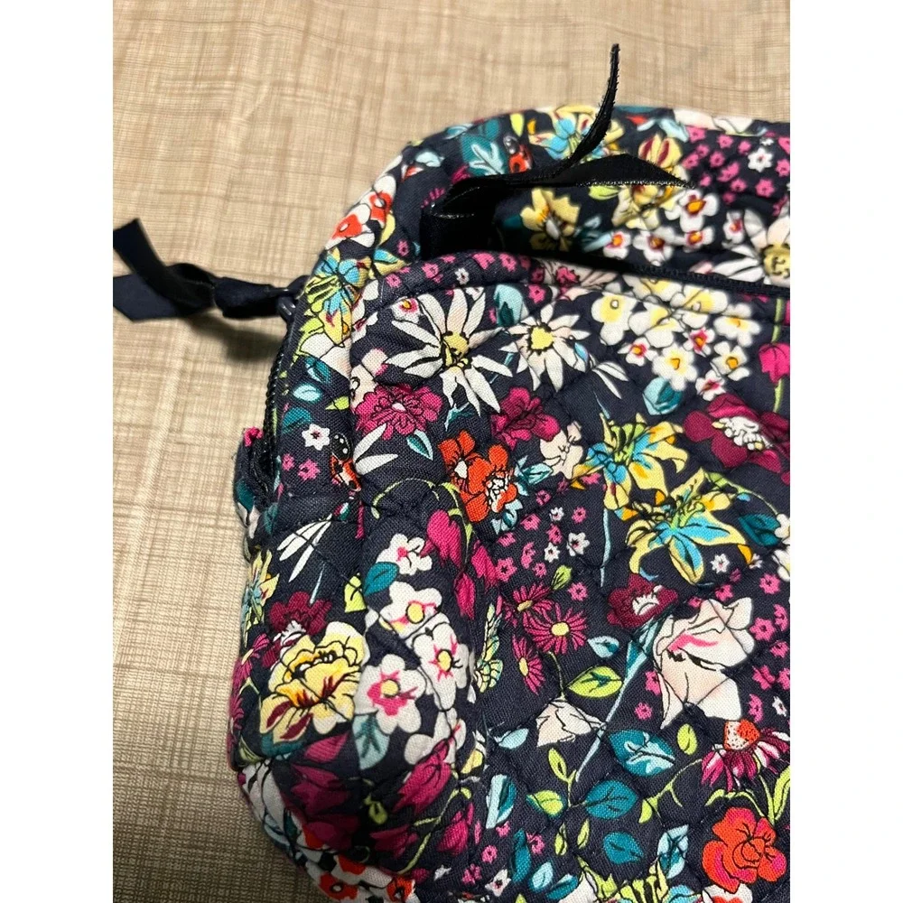 Vera Bradley Quilted Floral Itsy Ditsy Cosmetic Bag Makeup Pouch Travel Case